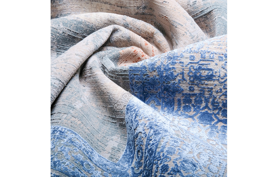 Турецкий ковер Art Deco Vintage 3035A ЦВЕТ CREAM2 / BLUE2