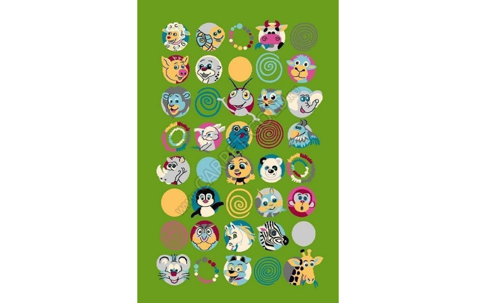 Детский ковер agnella funky top sus green