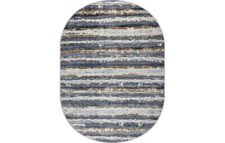 Турецкий ковер Regnum 37939A OVAL BLUE / L.GREY