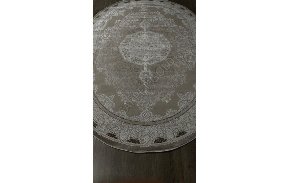 Ковер GL038A - BROWN / BROWN - Овал - коллекция NENSI