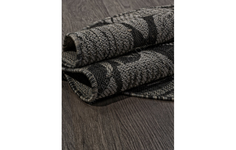 Ковер S132 - BLACK-GRAY - Овал - коллекция KAIR