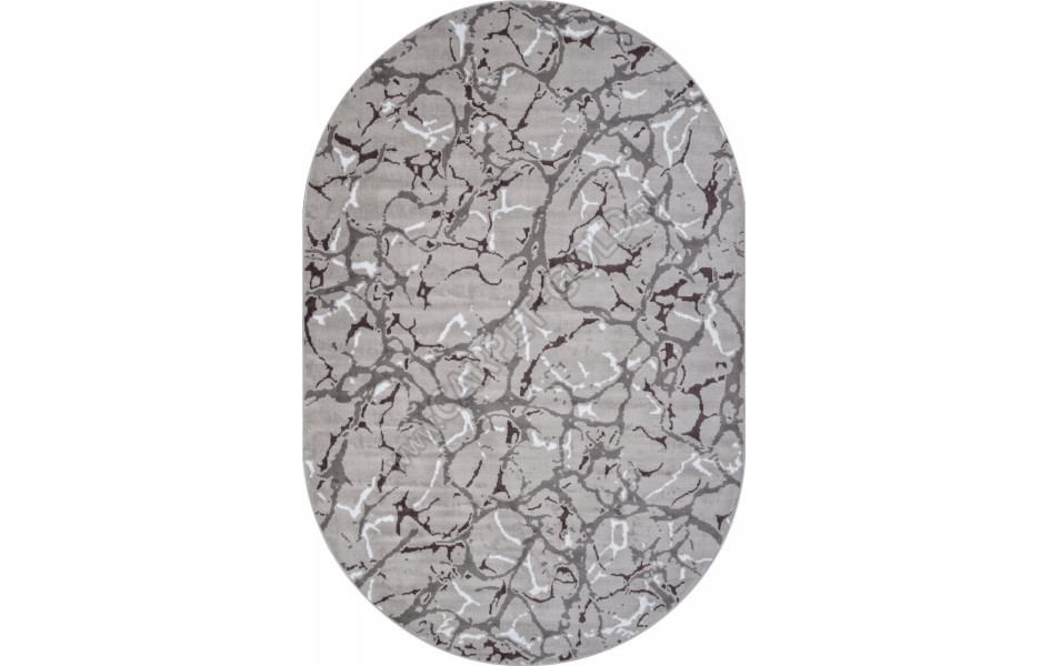 Ковер F389 - GRAY - Овал - коллекция SILVER