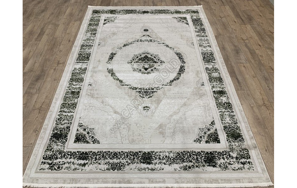 03607B CREAM/GREEN DECO