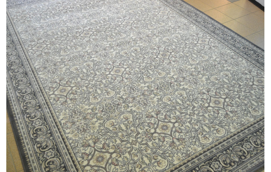 Шерстяной ковёр salamanka alabaster серого цвета